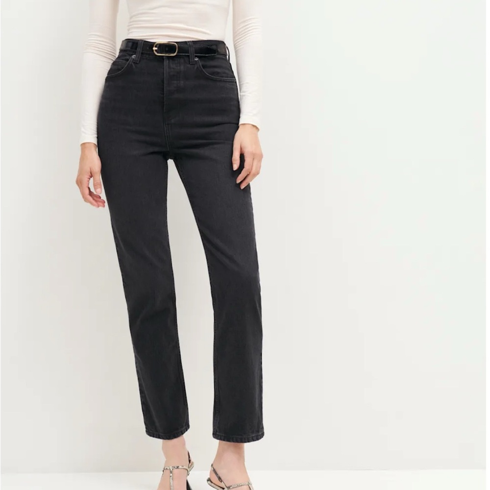 *Like New* Reformation Cynthia High Rise Straight Cropped Jeans Size 30